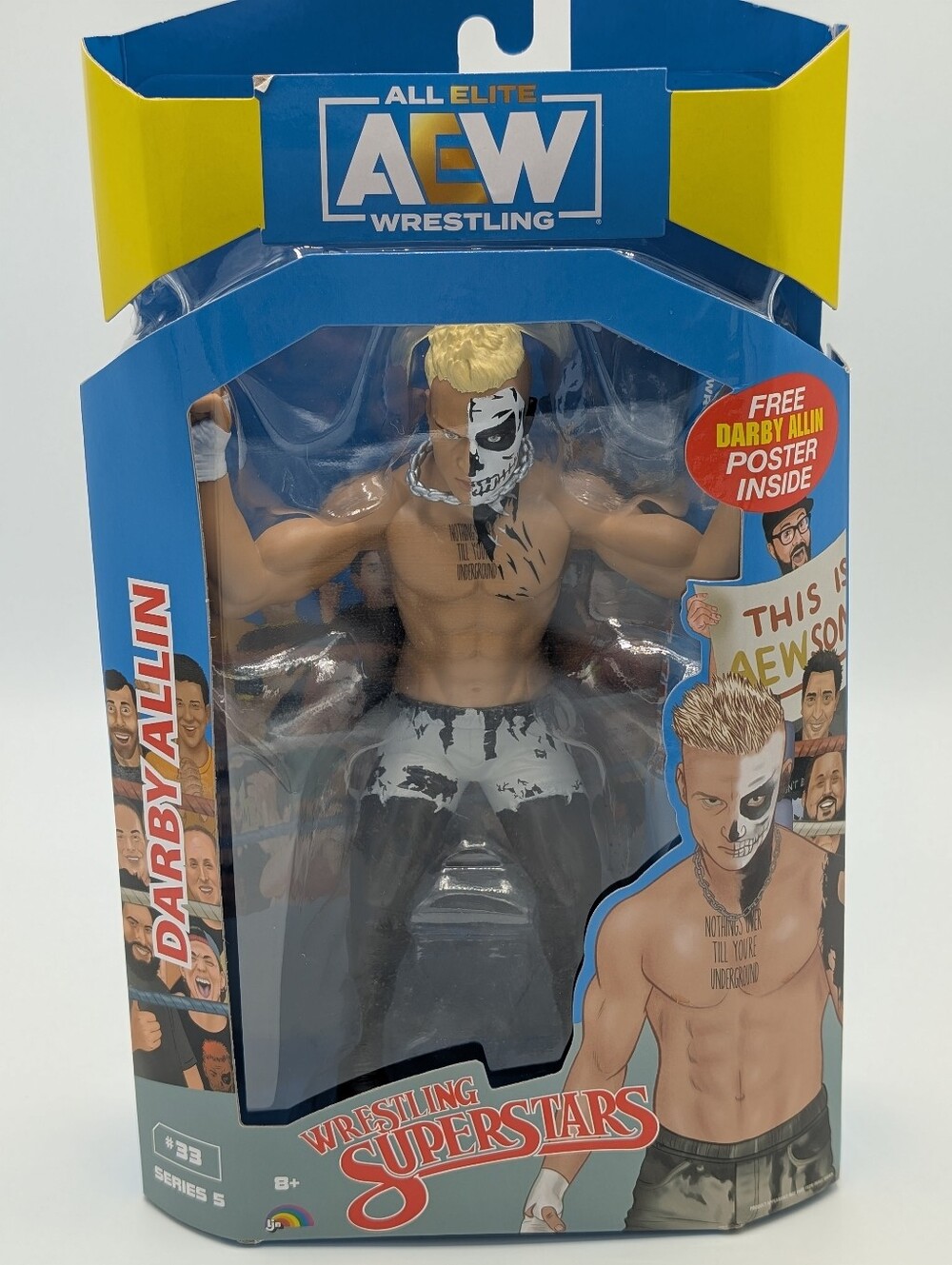 AEW Darby Allin Wrestling Superstars 6" Figure - Black White Series 5